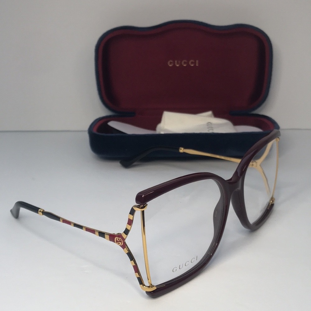 New - GUCCI WOMENS SQUARE TRANSPARENT SUNGLASSES GG0592S-003 - Picture 8 of 14